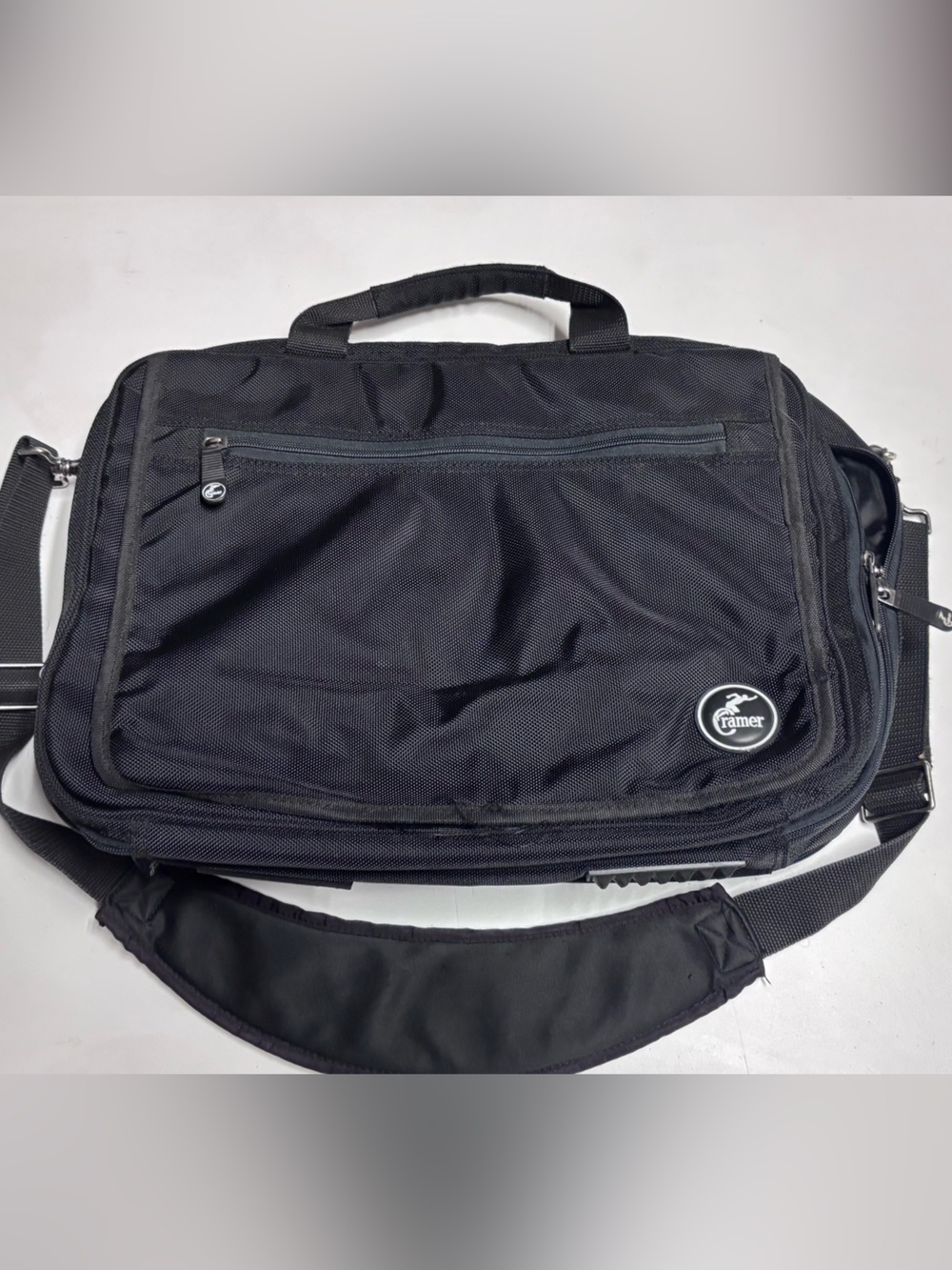 Cramer Black Travel Laptop Briefcase Expandable Carry On Messenger Bag Organizer